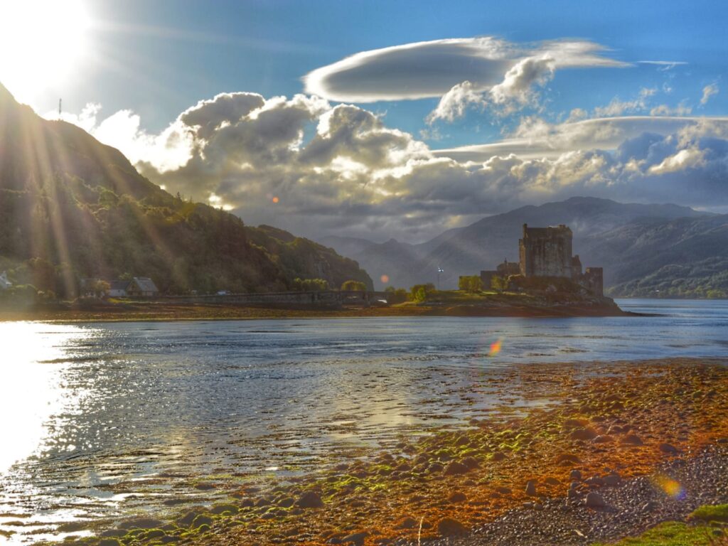 Ray of Sunshine on Eilean Donnan Castle